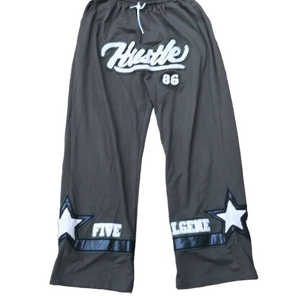 Hip Hop FIVELGENE Unisex Foam Printing Streetwear Pants Sweatpants Small-Large - Picture 1 of 4